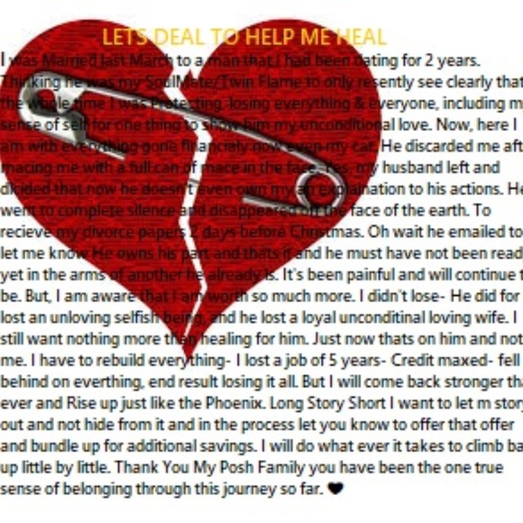 HELP ME HEAL- LETS MAKE A DEAL